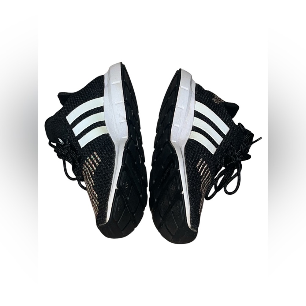 Adidas Swift Run Black Colorway With Rainbow Acce… - image 1